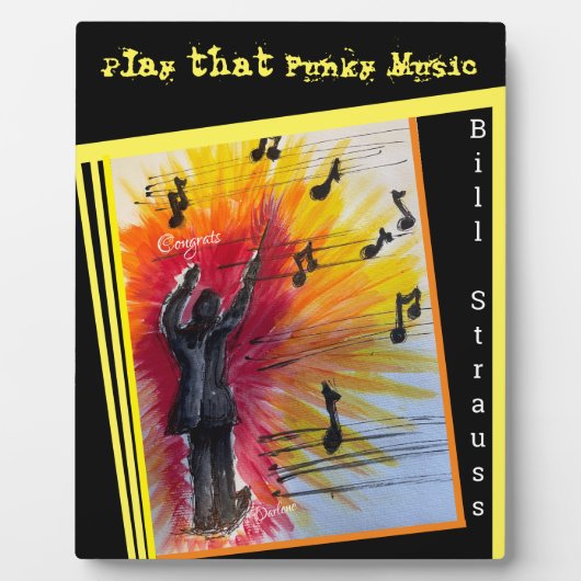 Muziek Maestro Tabletop Plaque met Easel Fotoplaat (Voorkant)