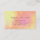 Muziek Make-up Lash Peach Coral Gold Metallic Blog Visitekaartje (Achterkant)