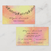 Muziek Make-up Lash Peach Roos Gold Metallic Sunse Visitekaartje (Voorkant / Achterkant)