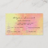 Muziek Make-up Lash Peach Roos Gold Metallic Sunse Visitekaartje (Achterkant)