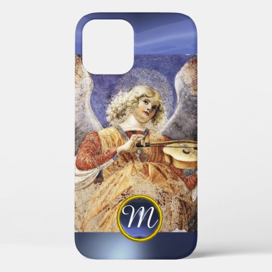 MUZIEK MAKEN ANGEL, Blue Sapphire Monogram Case-Mate iPhone Case (Achterkant)