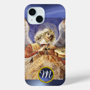 MUZIEK MAKEN ANGEL, Blue Sapphire Monogram iPhone 15 Case