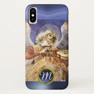 MUZIEK MAKEN ANGEL, Blue Sapphire Monogram Case-Mate iPhone Case