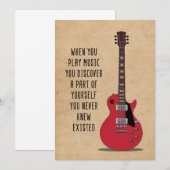 Muziek maken bij muziek bedankkaart (Voorkant / Achterkant)