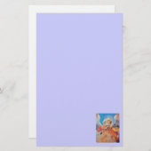 MUZIEK MAKEN CHRISTMAS ANGEL Blue Briefpapier (Voorkant / Achterkant)
