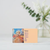 MUZIEK MAKEN CHRISTMAS ANGEL Blue Peach Visitekaartje (Staand voorkant)