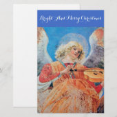 MUZIEK MAKEN CHRISTMAS ANGEL BRIEFPAPIER (Voorkant / Achterkant)