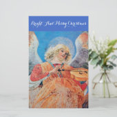 MUZIEK MAKEN CHRISTMAS ANGEL BRIEFPAPIER (Staand voorkant)