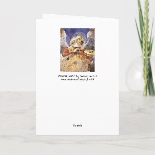 MUZIEK MAKEN CHRISTMAS ANGEL FEESTDAGEN KAART (Achterkant)