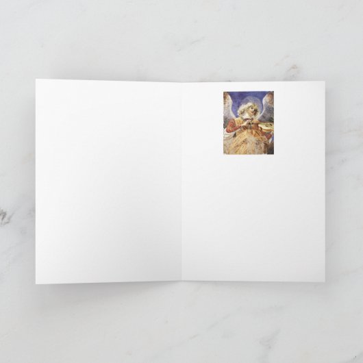 MUZIEK MAKEN CHRISTMAS ANGEL FEESTDAGEN KAART (Binnen)