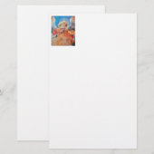 MUZIEK MAKEN CHRISTMAS ANGEL White Briefpapier (Voorkant / Achterkant)