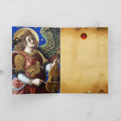 MUZIEK MAKEN ENGEL MET EEN VIELLE KERST FEESTDAGEN KAART (Binnen)