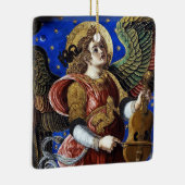 MUZIEK MAKEN ENGEL MET EEN VIELLE KERST KERAMISCH ORNAMENT (Rechts)