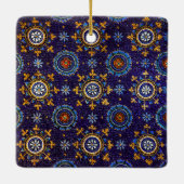 MUZIEK MAKEN ENGEL MET EEN VIELLE KERST KERAMISCH ORNAMENT (Achterkant)