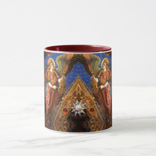 MUZIEK MAKEN ENGELEN MET EEN VIELLE KERST MOK (Midden)