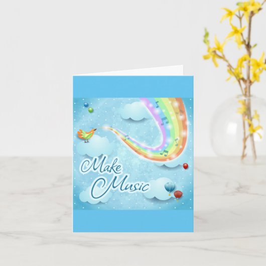 Muziek maken kaart (Gele Bloem)