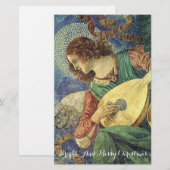 MUZIEK MAKEN KERST ANGEL Lute Speler Briefpapier (Voorkant / Achterkant)