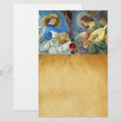 MUZIEK MAKEN KERST ENGELEN Perkament Briefpapier (Voorkant / Achterkant)