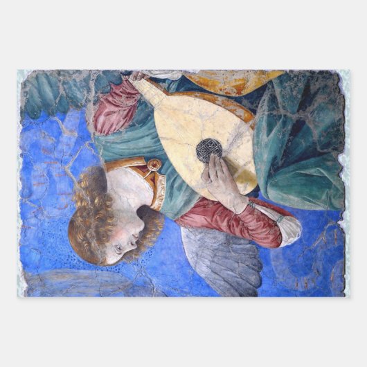 MUZIEK MAKEN VAN CHRISTMAS ANGELS INPAKPAPIER VEL (Voorkant 3)