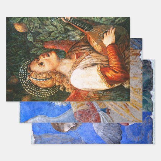 MUZIEK MAKEN VAN CHRISTMAS ANGELS INPAKPAPIER VEL (Set)