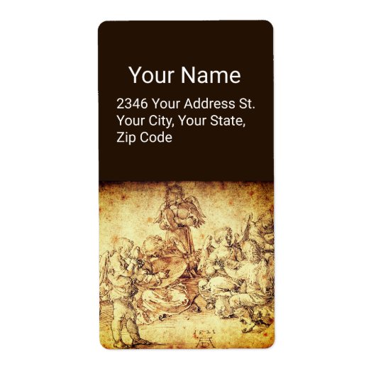 Muziek maken van engelen - Albrecht Durer Etiket (Voorkant)