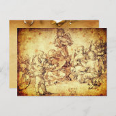 Muziek maken van engelen - Albrecht Durer Feestdagenkaart (Voorkant / Achterkant)