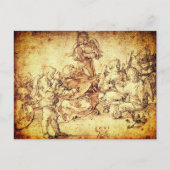 Muziek maken van engelen - Albrecht Durer Feestdagenkaart (Voorkant)