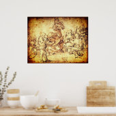 Muziek maken van engelen - Albrecht Durer Poster (Keuken)