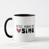 Muziek Makes My Heart Zingen Tshirts en geschenken Mok (Links)