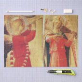 MUZIEK MAKINGANGELS IN RODE EN GOUDE Kerstmis Tissuepapier (Craft)