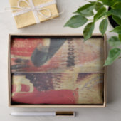 MUZIEK MAKINGANGELS IN RODE EN GOUDE Kerstmis Tissuepapier (Geschenk)