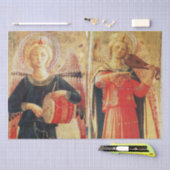 MUZIEK MAKINGANGELS IN RODE EN GOUDE Kerstmis Tissuepapier (Craft)