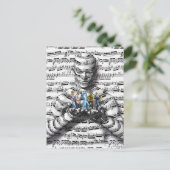 Muziek Man Briefkaart (Staand voorkant)