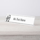 Muziek Man Bureau Naambordje (Voorkant)