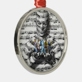 Muziek Man Metalen Ornament (Rechts)