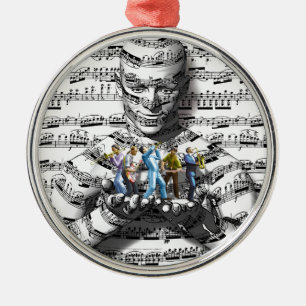 Muziek Man Metalen Ornament