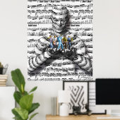 Muziek Man Poster (Thuiskantoor)