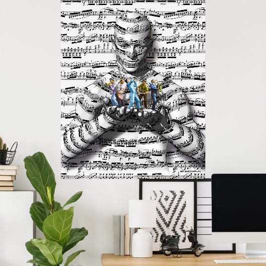 Muziek Man Poster (Thuiskantoor)