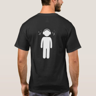 Muziek Man/ Zwart-wit Design T-shirt