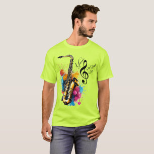 Muziek mannen t-shirts Soul saxofonist