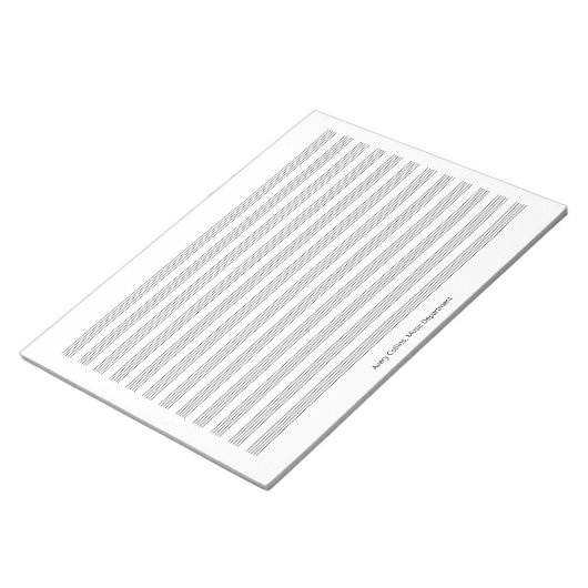 Muziek Manuscript Paper 12 Personeel Landschap For Notitieblok (Schuin)