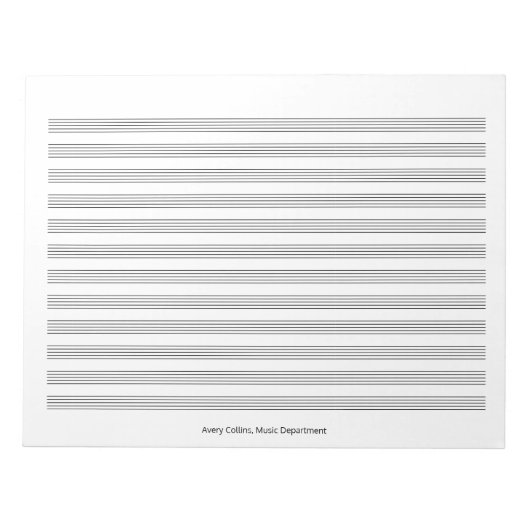 Muziek Manuscript Paper 12 Personeel Landschap For Notitieblok (Voorkant)