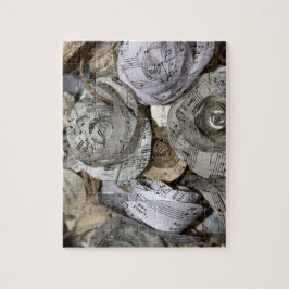 Muziek Manuscript Paper Rozen Jigzaag Puzzle Legpuzzel