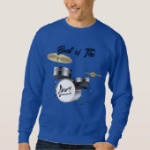 Muziek Mashup Beat van de Drum blauw sweatshirt (Voorkant)