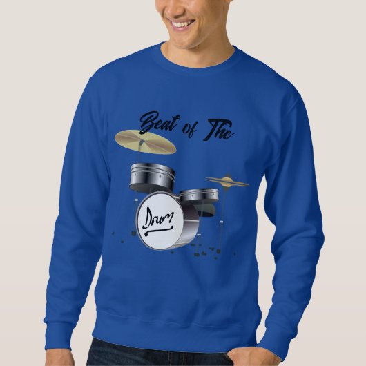 Muziek Mashup Beat van de Drum blauw sweatshirt (Voorkant)