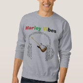 Muziek Mashup Marley Vibes grijs sweatshirt (Voorkant)