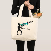 Muziek Mashup Muziek aan mijn oren crème tas (Voorkant (product))