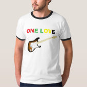 Muziek Mashup One Love retro T-shirt (Voorkant)
