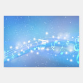 Muziek met achtergrond sterren inpakpapier vel (Voorkant)