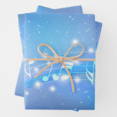 Muziek met achtergrond sterren inpakpapier vel (In situ)